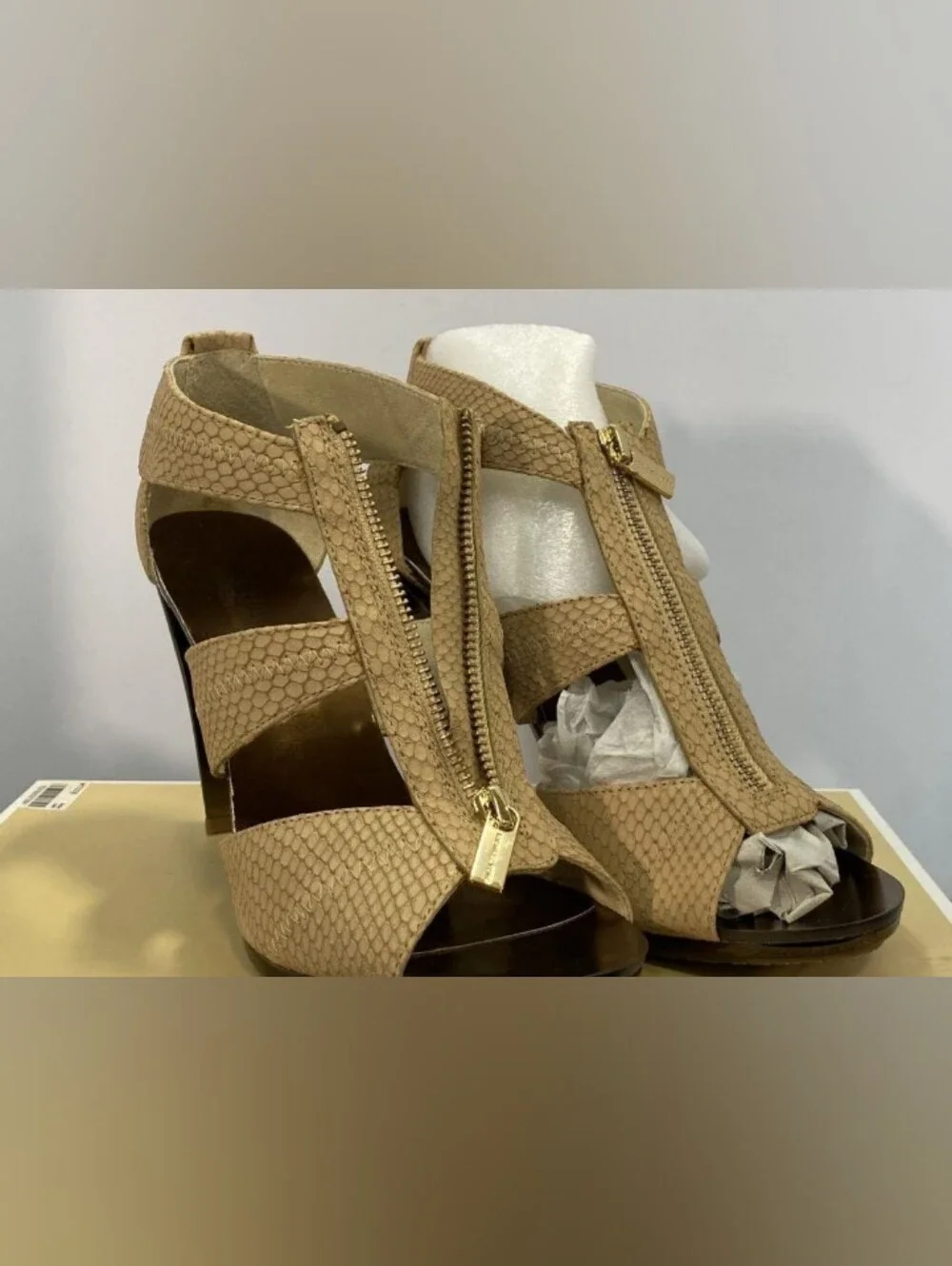 Michael Kors Tan 'Berkley' T-Strap 4
